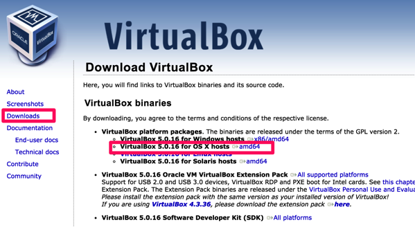 Downloads Oracle VM VirtualBox